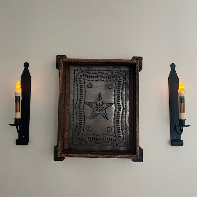 Iron Primitive Wall Sconce Taper Candle Holder
