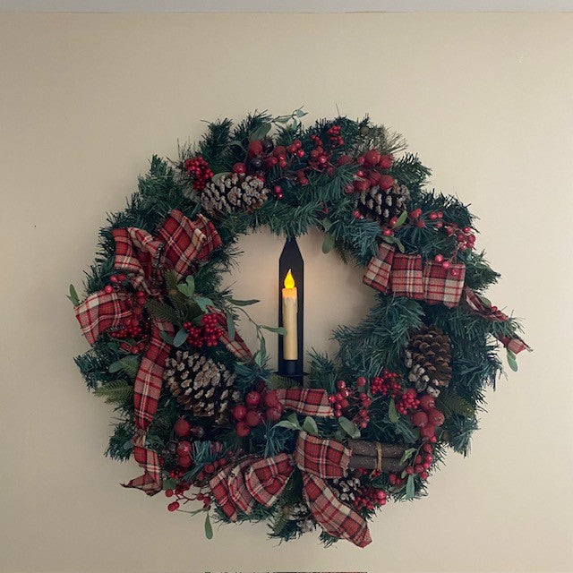 Iron Primitive Wall Sconce Taper Candle Holder