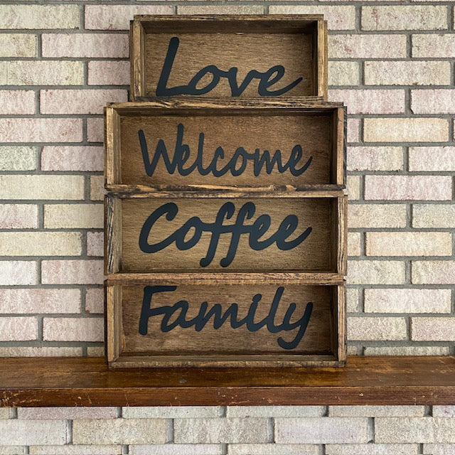 Handmade Wood Box Welcome