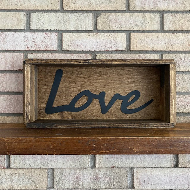 Handmade Wood Box Love