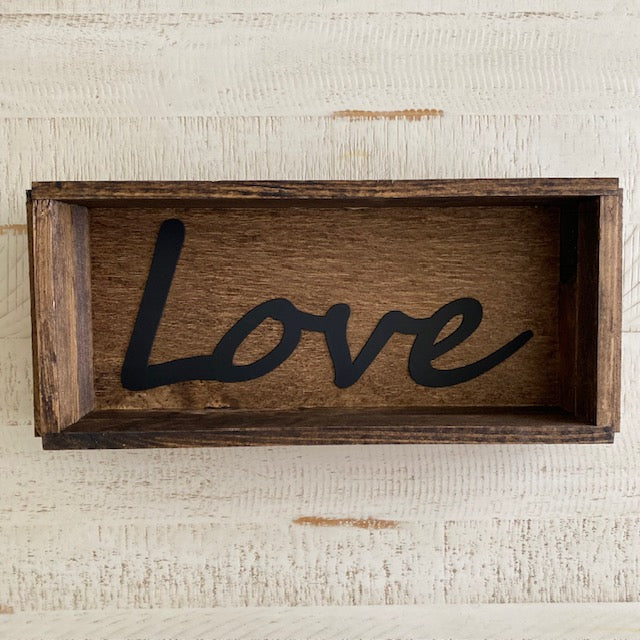 Handmade Wood Box Love