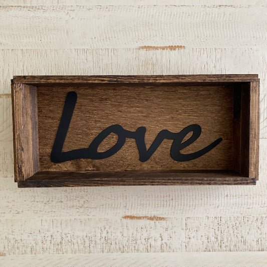 Handmade Wood Box Love