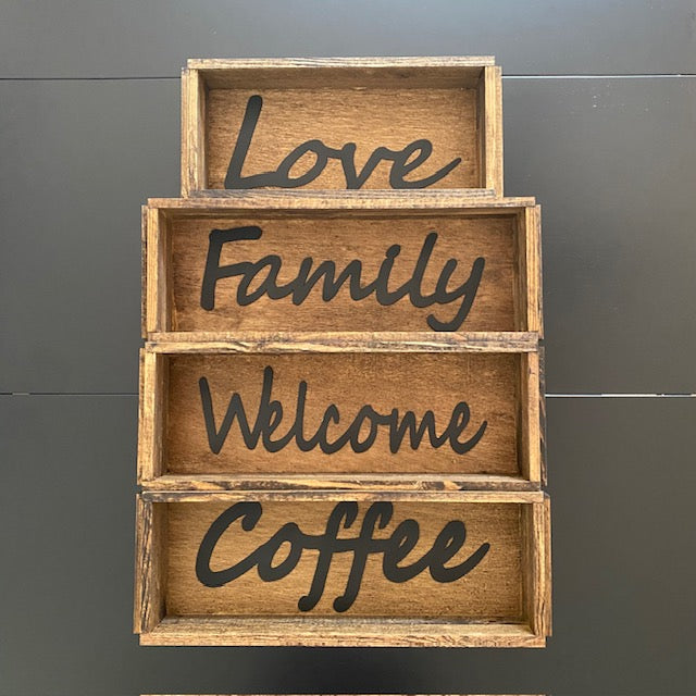 Handmade Wood Box Coffee