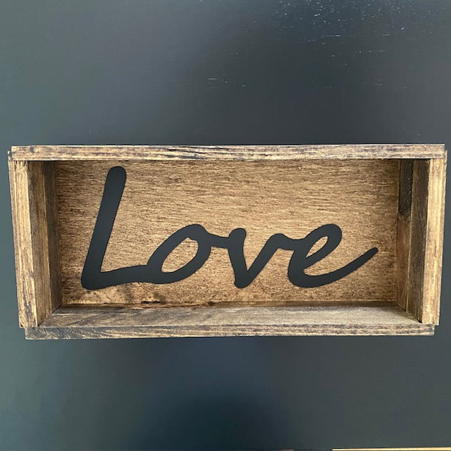 Handmade Wood Box Love