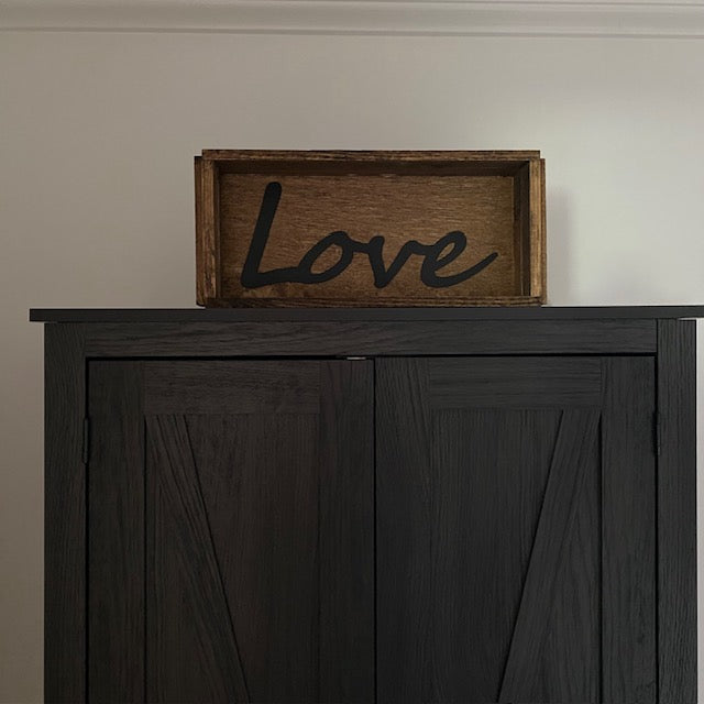 Handmade Wood Box Love