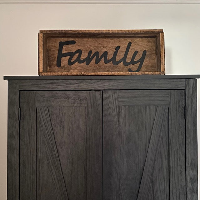 Handmade Wood Box Family