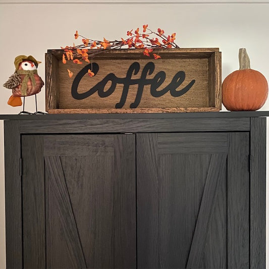 Wood Box Coffee Decor