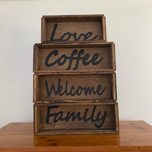 Handmade Wood Box Coffee