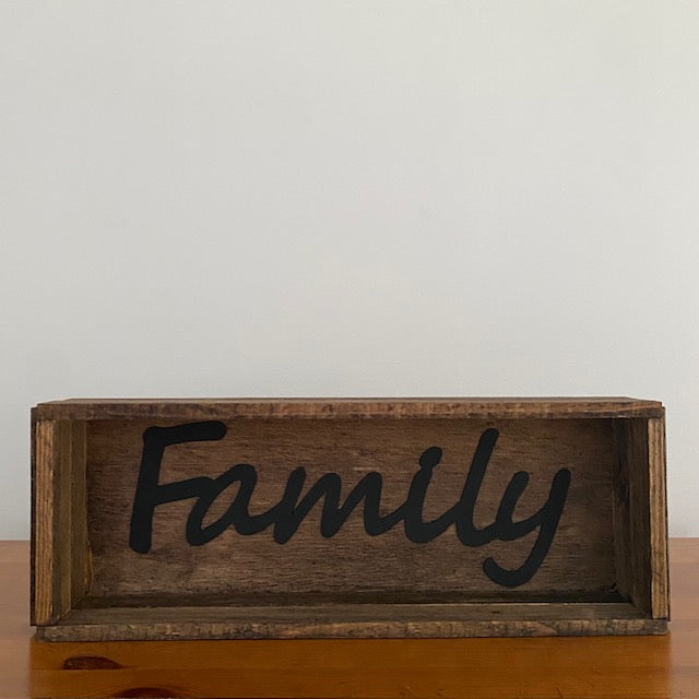 Handmade Wood Box Family