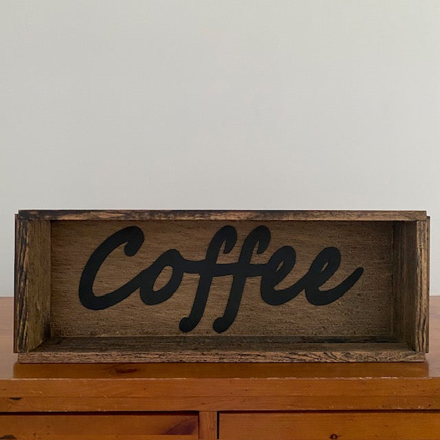 Handmade Wood Box Coffee