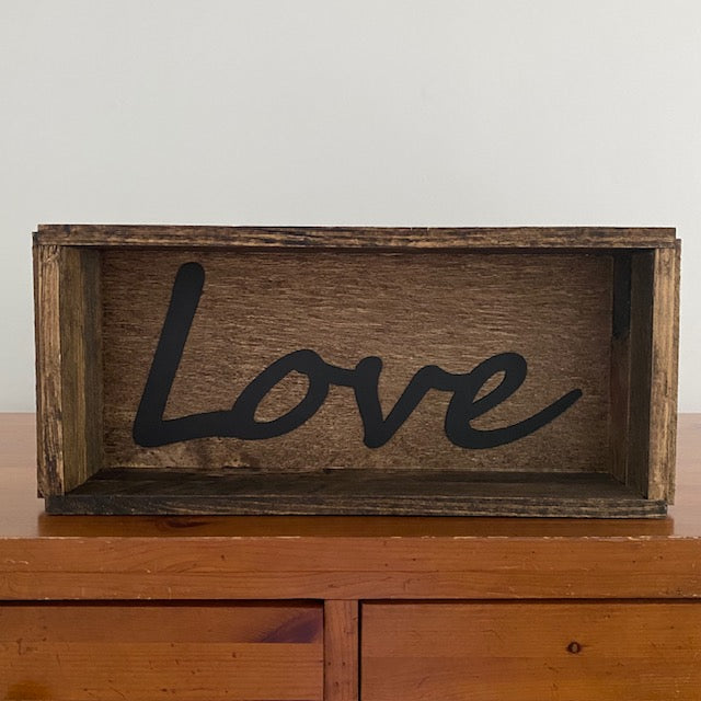 Handmade Wood Box Love