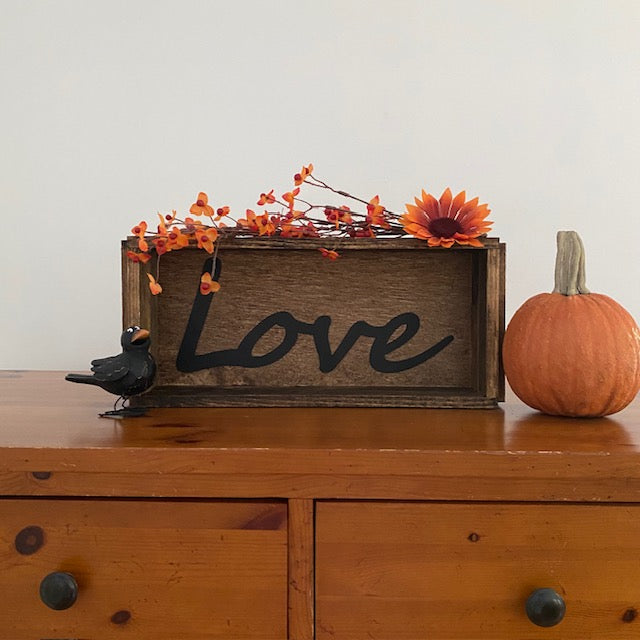 Handmade Wood Box Love