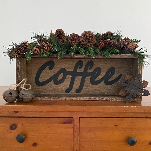 Handmade Wood Box Coffee