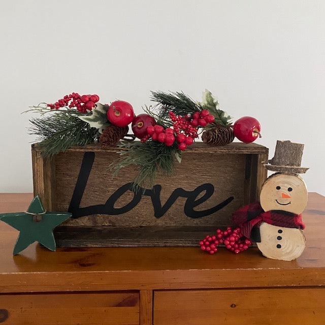 Handmade Wood Box Love