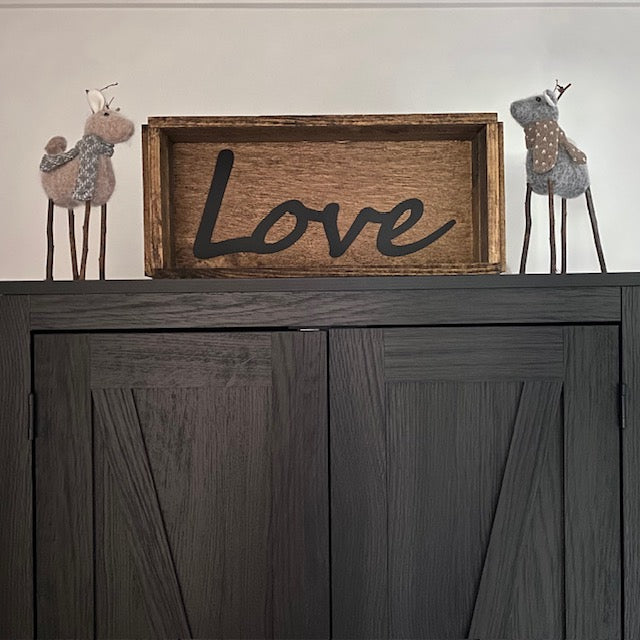 Handmade Wood Box Love