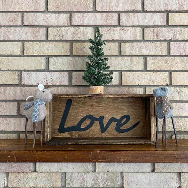 Handmade Wood Box Love