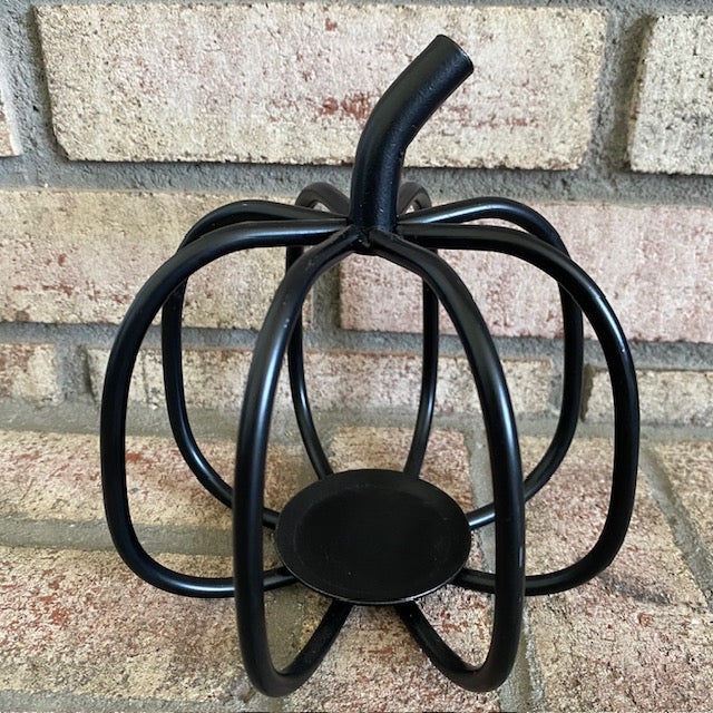 Wrought Iron 3D Pumpkin Tea Light Holder