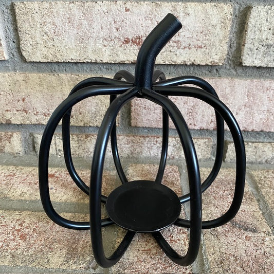 Wrought Iron 3D Pumpkin Tea Light Holder