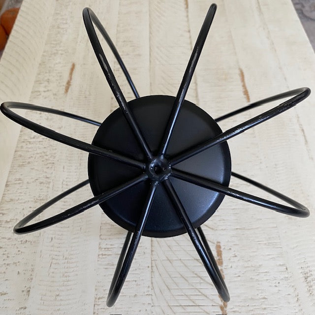 Wrought Iron 3D Pumpkin Pillar Candle Holder