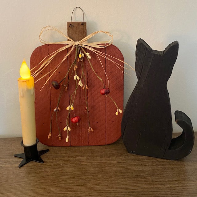 Primitive Pip Berry Wood Pumpkin