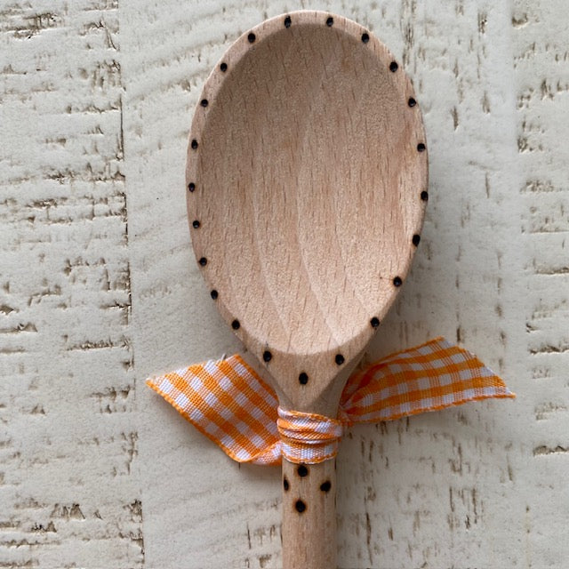 Pumpkin Wooden Spoon Hand Burned