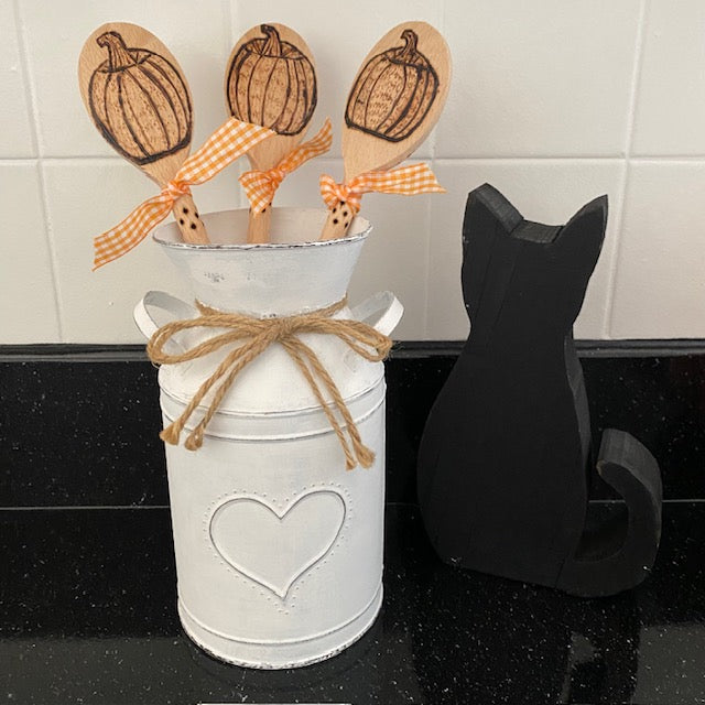 Pumpkin Wooden Spoon Hand Burned