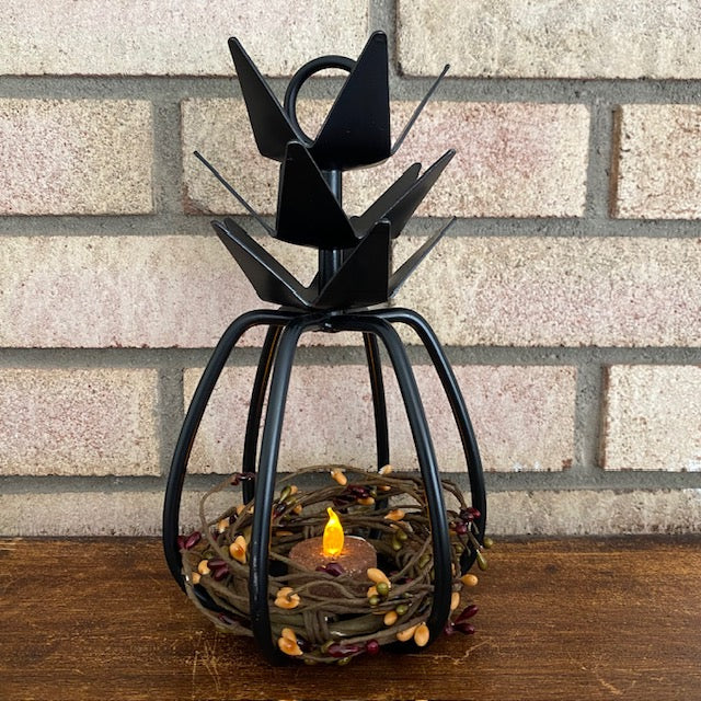 Primitive Iron 3D Pineapple Tealight Candle Holder