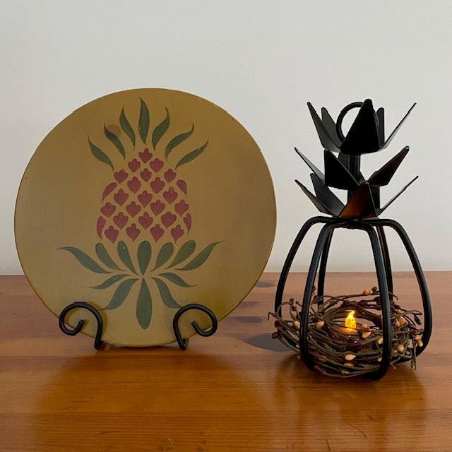 Primitive Iron 3D Pineapple Tealight Candle Holder