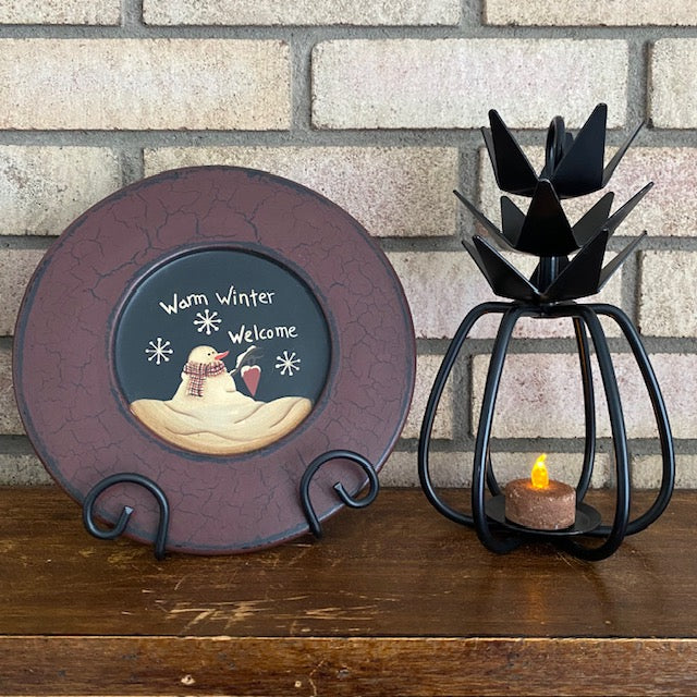 Primitive Iron 3D Pineapple Tealight Candle Holder