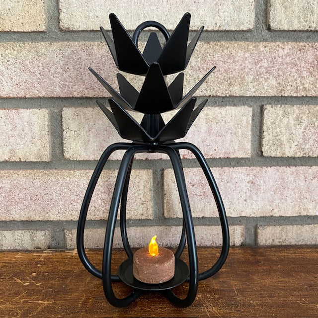 Primitive Iron 3D Pineapple Tealight Candle Holder