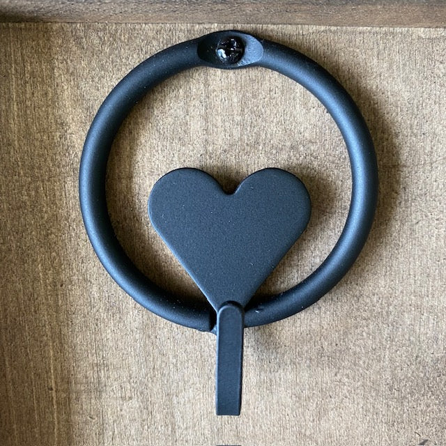 Key Holder Wood Box with Heart Hook
