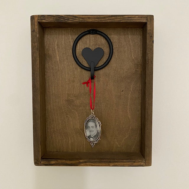 Key Holder Wood Box with Heart Hook