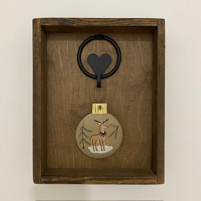 Key Holder Wood Box with Heart Hook