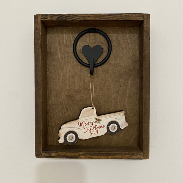 Key Holder Wood Box with Heart Hook