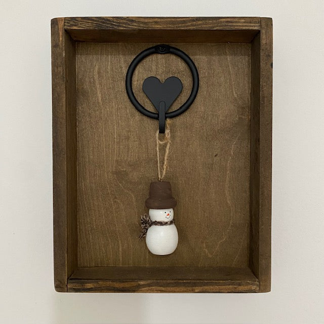 Key Holder Wood Box with Heart Hook