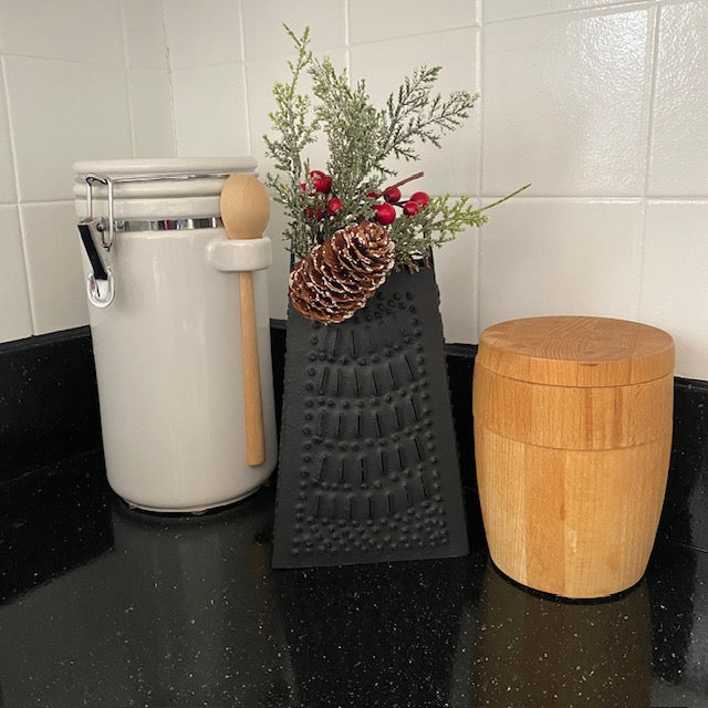 Primitive Style Punched Tin Decorative Cheese Grater