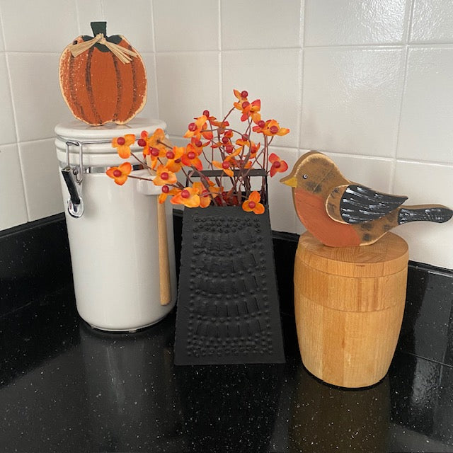 Primitive Style Punched Tin Decorative Cheese Grater