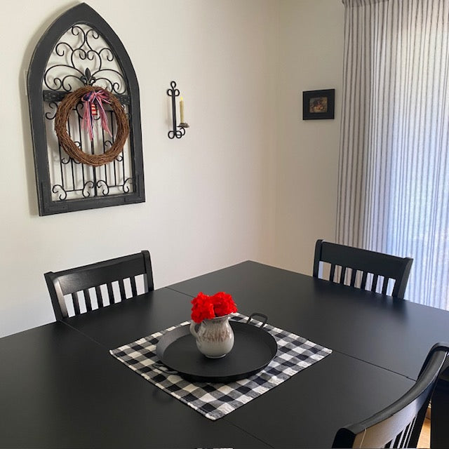 Primitive Style Black Metal Tray