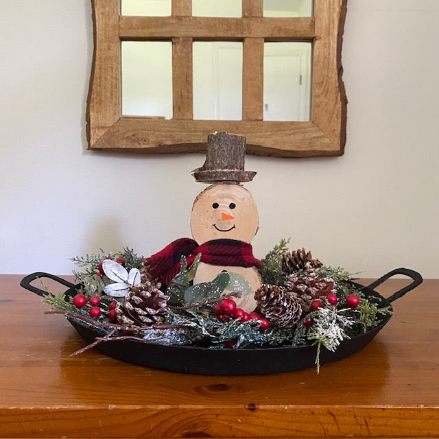 Primitive Style Black Metal Tray
