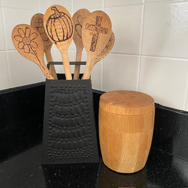 Primitive Style Punched Tin Decorative Cheese Grater
