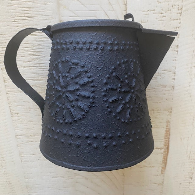 Primitive Style Punched Tin Decorative Teapot