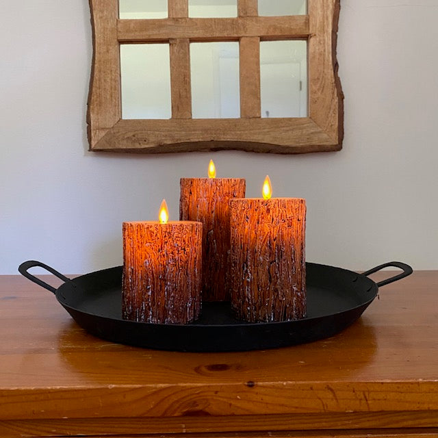 Primitive Style Black Metal Tray