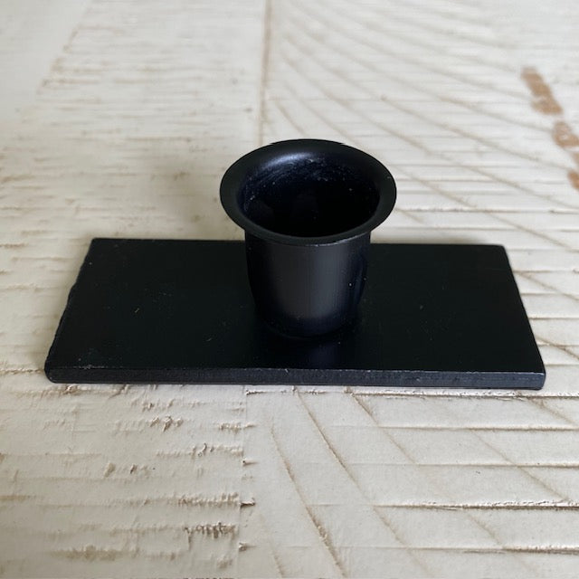 Primitive Iron Taper Candle Holder Windowsill