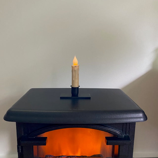 Primitive Iron Taper Candle Holder Windowsill