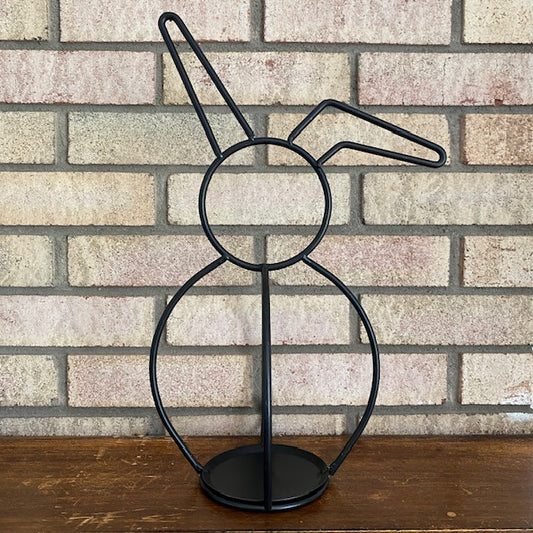 Wrought Iron Rabbit Pillar Candle Holder