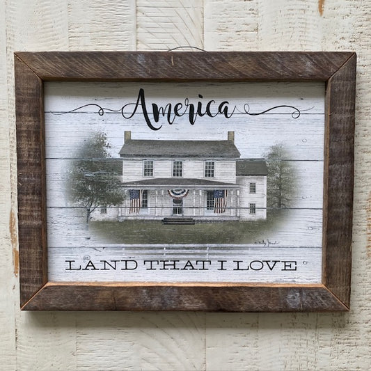 American Framed Artwork Land That I Love