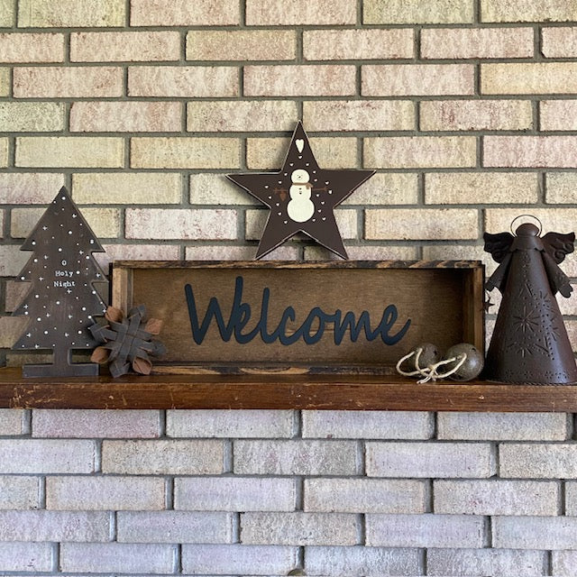 Wooden Star Snowman Decor