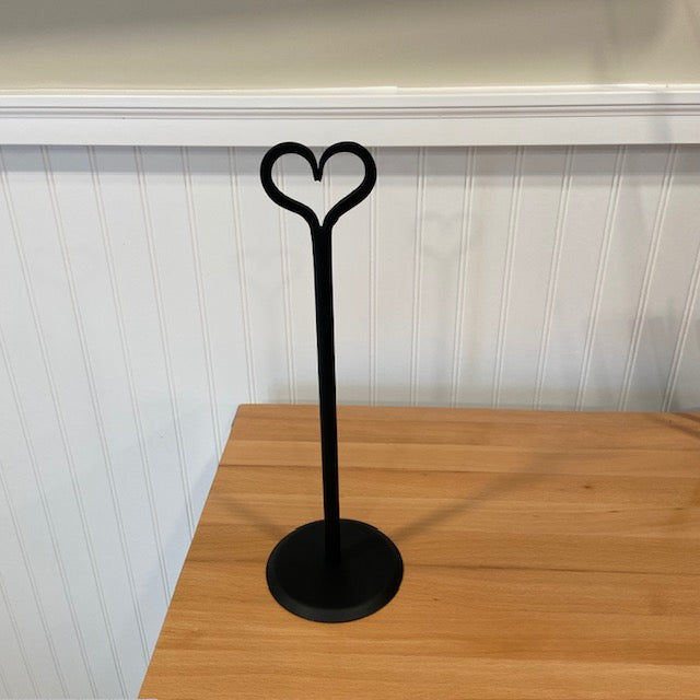 Wrought Iron Paper Towel Holder with Heart Top