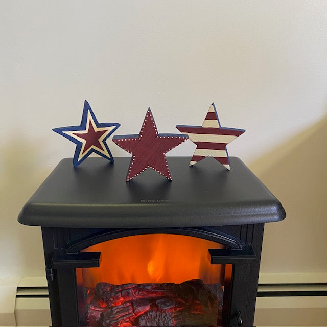 Patriotic Americana Wood Stars