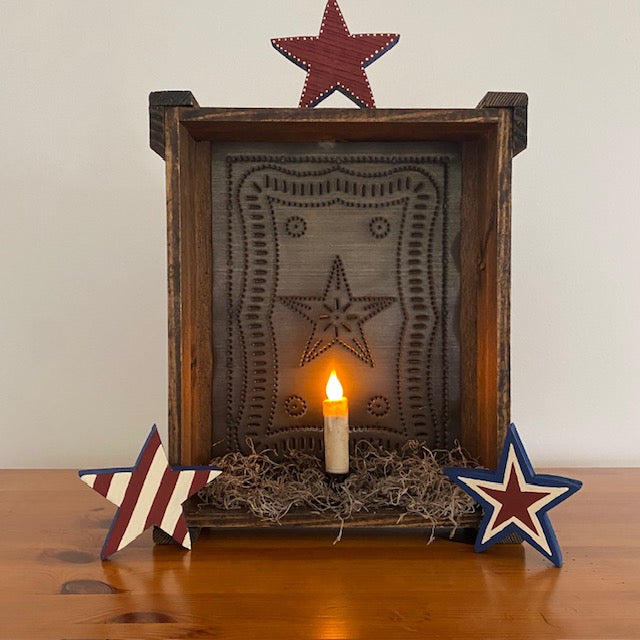Patriotic Americana Wood Stars